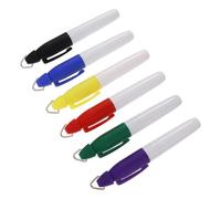 Toyvian 6 Pièces Outil de Marquage de Balle de Golf Portable en Plastique Résistant aux Bavures Mini Stylo Porte-clés pour Parcours de Golf et Activités Extérieures