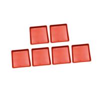 Toyvian 6 Pièces Plateau De Pot De Fleur Rectangulaire Soucoupes Carrées Mis en Pot Jardinage Casserole Plateaux à Pots avec Nursery Plantes pour Planteur Plastique Rouge
