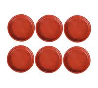 Toyvian 6 Pièces Plateau Rond pour Pots de Fleurs Lot de Soucoupes Plastique Épaisses pour Plantes Égouttoir Pratique pour Intérieur et Extérieur Prévention des Fuites et Protection