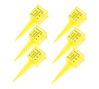 Toyvian 6 Pièces Pluviomètre Jardin Transparent Jauge Arrosage Compacte Résistante Toutes Conditions pour Pelouse Terrasse