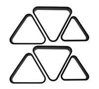 Toyvian 6 Pièces Râtelier à Boules de Billard Triangle en Plastique Noir Portable pour Table de Billard Positionnement Facile des Boules pour Garçon et Filles la Maison Bar