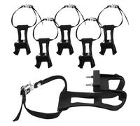 Toyvian 6 Pièces Sangles de Pédales Pédales de Vélo en Plastique Noir Ajustement Adapté Confort pour Vélos de Route et Pignons Fixes Cyclisme en Salle