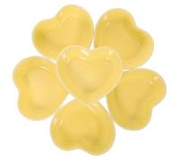 Toyvian 6 pièces Set de Assiettes Forme de Cœur Vaisselle Colorée pour Sauce et Trempette Résistante Chaleur Micro-ondes Four Freezer pour Cuisine Fêtes et Barbecue