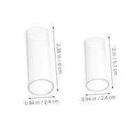 Toyvian 6 Pièces Small Glass Guitar Slide Finger Covers Transparent Lightweight Acoustic Slide Rings For Blues Jazz Country Music Performance