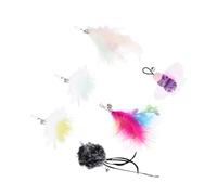 Toyvian 6 Pièces Tête De Rechange pour Chat Teaser pour Chat Accessoires Canne à Pêche Animal De Compagnie Stimulant Remplaçable Battement Pièce Jointe Peluche