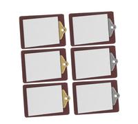 Toyvian 6 Pièces Whiteboard Clipboards for Dollhouse with Realistic Texture Cute Miniature Writing Boards for DIY Scene and Accessories