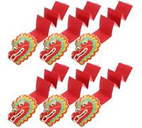 Toyvian 6 Pièces Year Envelopes With Dragon Design Paper Money Pouches For Chinese Year Party Traditional Pochettes Rabat Rouge For Spring Festival