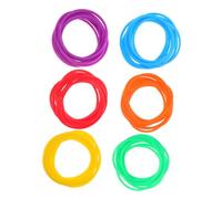 Toyvian 60 Pièces Lot de Bracelets Silicone Colorés et Élastiques Cheveux Bandeaux Rétro Multicolores pour Femmes et Filles Accessoires Confortables Antidérapants pour Fête Halloween Noël