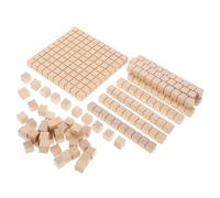 Toyvian 61 pièces Blocs Mathématiques Décimaux Modèle à Trois Niveaux pour Éducation Primaire Jeu Éducatif de Manipulation et Développement Pensée Logique