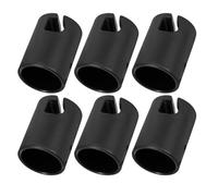 Toyvian 6pcs Embouts en Plastique pour Poteaux de Trampoline, Couvre-Ombres Adaptables et Résistants, Accessoires de Remplacement pour Filet de Trampoline Noir