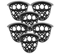 Toyvian 6pcs Filets de Billard en TPE Noir pour Table de Billard, Poches de Remplacement Design Unique, Empêchent la Chute des Boules, Accessoire Pratique pour Salle de Jeux