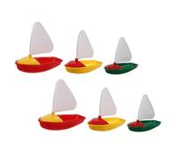 Toyvian 6pièces Bateaux Jouets pour Piscine Jouets Aquatiques pour Garçon Fille Bateau pour Garçon Fille Jeux Aquatiques De Plage De Bain Bateau Plastique Voilier Flottant Tout-Petits