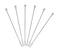 Toyvian 6pièces Bâtonnets à Cocktails Acier Inoxydable Agitateurs De Boissons Réutilisables Petites Palettes Métalliques pour Mélanger Café Et