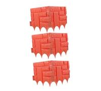 Toyvian 6pièces Bordure De Jardin Plastique Clôture Paysagère Décorative Rouge Panneau De Fleurs Et Pelouse Édging DIY Aux Intempéries
