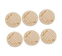 Toyvian 6pièces Cartes Annonce Naissance Bois Pour Accessoires Photo Personnalisés Et Écologiques Pour Souvenirs De Bapteme