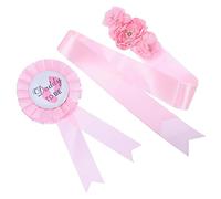 Toyvian 6pièces Ceinture De Grossesse Et Badge Floral Set De Maternité Personnalisé Pour Shower Et Annonce De Naissance De Design Délicat Et Chic