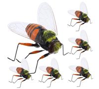 Toyvian 6pièces Figurines Abeilles Décoratives Pour Décoration De Jardin Et Pots De Fleurs Modèles Réalistes Insectes Pour Éducation Environnementale Et Photographie