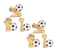 Toyvian 6pièces Lot de Broches Football Badge de Gardien de But Métal Accessoire Jour de Match pour Chapeau et Chemise Souvenir Sportif pour Supporter de Football