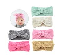 Toyvian 6pièces Lot De Turbans Bandeaux Au Crochet Nœuds Chauds Et Volumineux Pour Filles Et Nourrissons