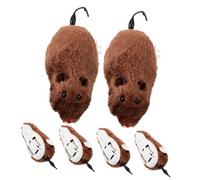 Toyvian 6pièces Souris Mécanique Peluche Jouet pour Chat Lot de Animaux De Compagnie Activité Interne Compatibilité