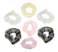 Toyvian 7 Pièces Anneaux de Cheveux Fleuris, Élastiques Extensibles | Mousseline, Usage Quotidien, pour Cheveux Fins ou Épais, Femmes et Dames Couleur Aléatoire