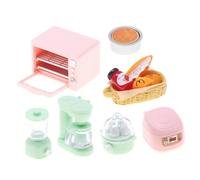 Toyvian 7 Pièces Miniature Dollhouse Kitchen Appliances Set Plastic Cooking Utensils for Indoor Play Realistic Tiny House Kitchen Accessories