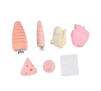 Toyvian 7pièces Jouet à Mâcher pour Lapin Hamster Pierre De Calcium Naturelle Friandise à Mâcher à Grincer des Dents Adaptée pour Mastication Toute Sécurité