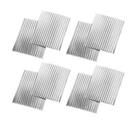 Toyvian 8 Panneaux de Toiture en Aluminium Ondulé Argenté pour Maison de Poupée, Léger et Facile à Installer, pour Maquettes D'architecture et Projets de Maison Miniature