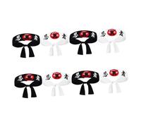 Toyvian 8 Pcs Bandeaux à Motif Japonais en Polyester, Motif Unique et Stylé, Confortables et Multifonctionnels pour Entraînement de Karaté et Fêtes Déguisées