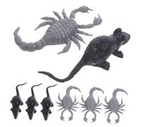 Toyvian 8 Pièces Accessoire de Maison hantée Faux Scorpion Jouets Maquette Accessoires de Souris d'halloween Accessoires de Scorpion de Souris Artificielle Petits Animaux