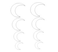 Toyvian 8 pièces Anneaux Fer Demi-lune pour Attrape-rêves DIY Cercles Macramé pour Décoration Murale et Couronnes Fait Main