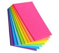 Toyvian 8 Pièces Bloc-notes Adhésif à Lignes, Papier, Organisation Colorée | Feuilles Détachables, Se Fixe Là Où il Faut, pour Tableaux Blancs et Dossiers, Style Simple