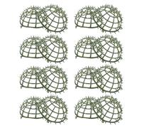 Toyvian 8 Pièces Cadre de Composition en Plastique Vert pour Support à Boules de Topiaire Artificielles, Compatible Fleurs Variées, Facile à Installer pour Décoration Intérieure et