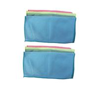 Toyvian 8 pièces Chiffons de Nettoyage Microfibre avec Maille Super Absorbants et Réutilisables pour Cuisine Vaisselle et Fruits Accessoires de Nettoyage Pratiques Couleur Aléatoire