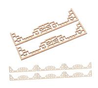 Toyvian 8 Pièces Dollhouse Screen Divider Wooden Folding Panels Chinese Style Mini Room Decor Unfinished DIY Craft for Dollhouse Privacy and Artistic Play