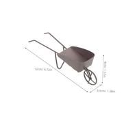 Toyvian 8 Pièces Doutils de Jardinage Miniatures pour Dollhouse Mini Brouettes Pelles Râteaux pour Plantes Succulentes Kit de Semailles et Décoration de Paysage Micro