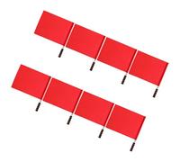 Toyvian 8 Pièces Drapeau de Signalisation à Main Rouge en Coton et Acier Inoxydable pour Arbitres et Travailleurs Ferroviaires, Outil Clair de Départ Direction pour Athlètes et Piétons