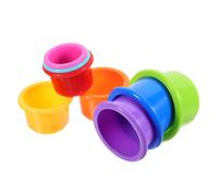 Toyvian 8 Pièces Jouets à Gobelets Empilables Empilement Nid Cachette Jouets D'enrichissement De Lapin Mangeoire Empiler Enrichissement du Lapin Plastique Réutilisable