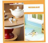 Toyvian 8 Pièces Jouets de Salle de Bain Miniature Peigne Miniature sèche-Cheveux de Maison de poupée Mini sèche-Linge Alliage Doré