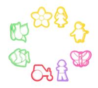 Toyvian 8 pièces Kit Emporte Pâte Polymère Moules Coupe-Boucles Oreilles Plastique Outils de Découpe Argile pour Création Bijoux DIY Accessoires Modelage Argile pour Artisanat