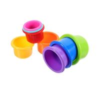 Toyvian 8 pièces Lot de Gobelets Empilables pour Lapin Plastique Sûr Enrichissement avec Rangement de Friandises Jeu Interactif pour Cacher et Empiler Réutilisable