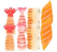 Toyvian 8 pièces Modèles de Sushi Réalistes Décoratifs pour Photo Accessoires Jouets Dinette Simulant Aliments Décoration Adorable pour Maison et Magasin
