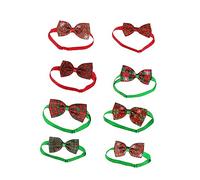 Toyvian 8 Pièces Noeud pour Animaux de Compagnie Mariage Animal de Compagnie Chien Arc Petit Dog Collar col Ajustable Collier de noël Collier de Chat Polyester Colorful