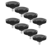Toyvian 8 Pièces Pied de Support de Balance M8 en Caoutchouc et Fer Noir pour Balances à Plate-forme Pieds de Nivellement pour Commerciales et Usage Domestique