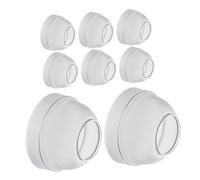 Toyvian 8 Pièces Plastic Cocktail Shaker Lids Reusable Drink Mixer Caps For Whiskey Tea Juice Lightweight Stackable Bar Accessories