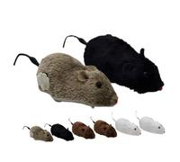 Toyvian 8 pièces Remonter Forme de Souris pour Mécanique et Interactif pour Instinct de Chasse des