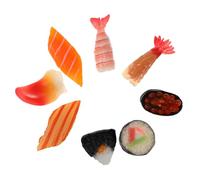 Toyvian 8 Pièces Simulation Sushi Food Model et Réaliste Décoration Japonaise Onigiri pour Cuisine Restaurant Salon et Vitrine
