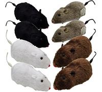 Toyvian 8 Pièces Souris Mécanique Jouets Mobiles pour Chats pour Chats D'intérieur Souris Jouets pour Animaux De Compagnie Animal à Remonter Peluche Couleur Aléatoire