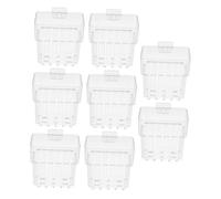 Toyvian 8 pièces Support Plante Aquarium Transparent Acrylique avec Crochet Intégré Suspension Facile pour Décor sous-Marin Lot de Paniers pour Culture de Plantes Aquatiques Accessoires