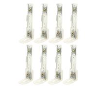 Toyvian 8 Supports de Store Muraux en Métal Blanc 11,5 Cm pour Double Rail de Rideau, Installation Flexible et Facile pour Salons et Hôtels, Lot de 8 Pièces